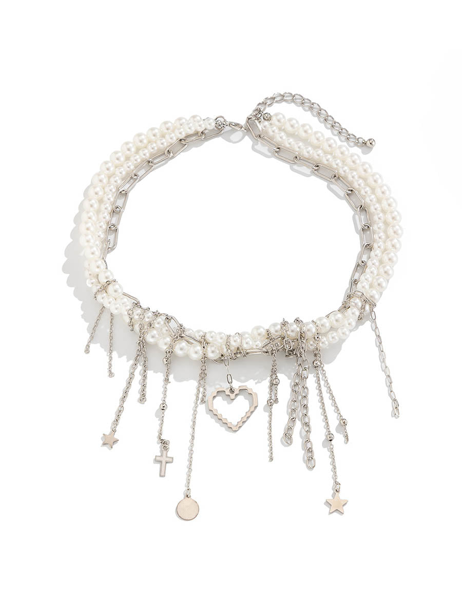 Chains Geometric Tasseled Necklaces Accessories