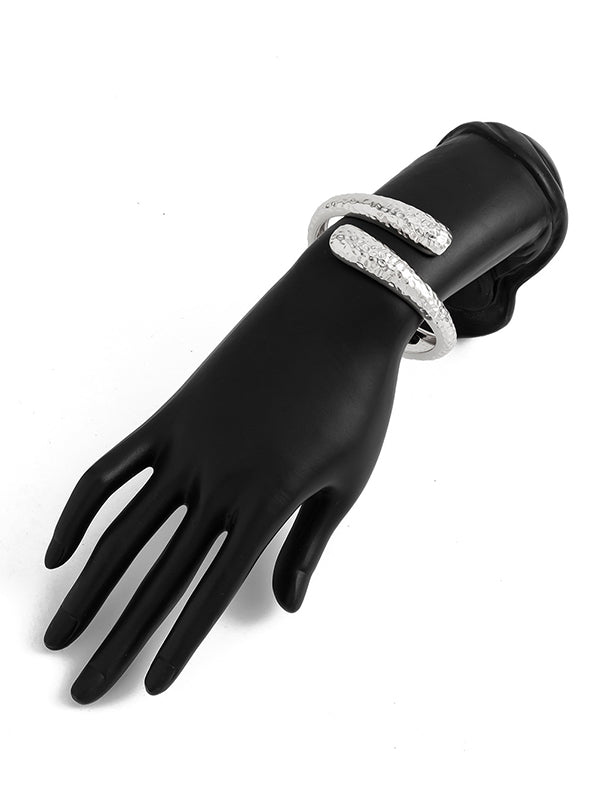 Irregularity Geometric Pleated Shiny Bracelet Accessories