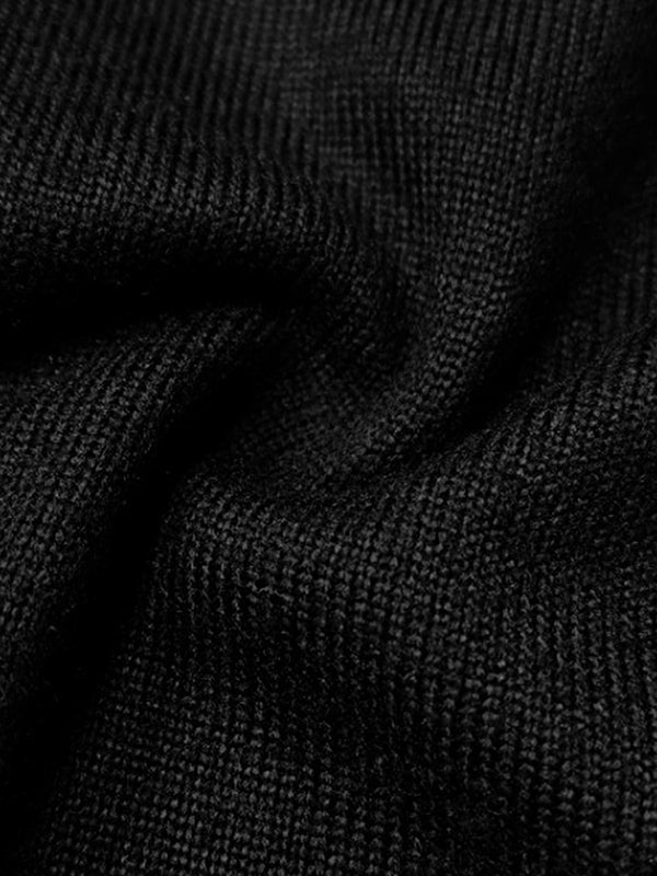 Long Sleeves Loose Hollow Split-Joint Round-Neck Blouses&Shirts Tops