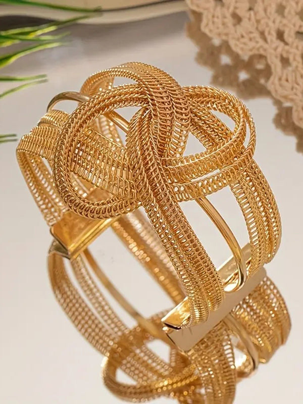 Chains Geometric Interlace Layered Bracelet Accessories