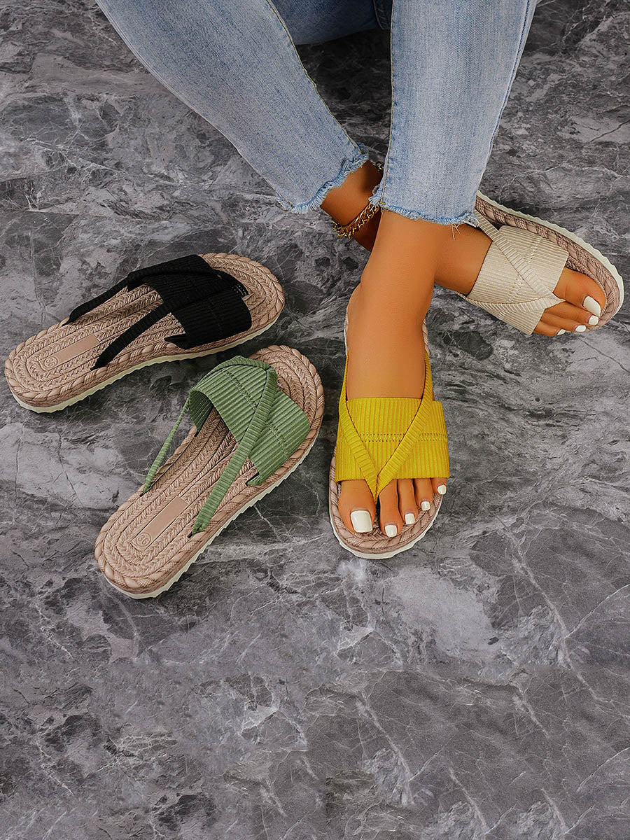 Open Toe Split-Joint Slippers