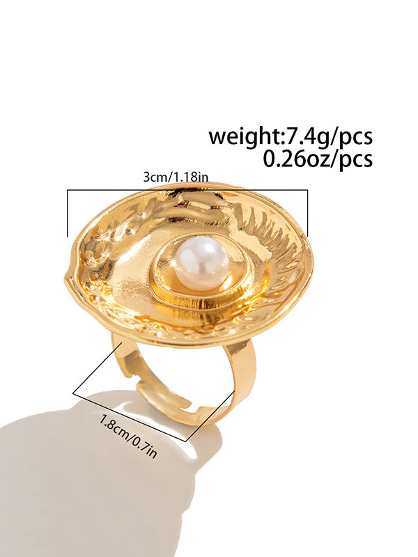 Geometric Pleated Shiny Rings Accessories