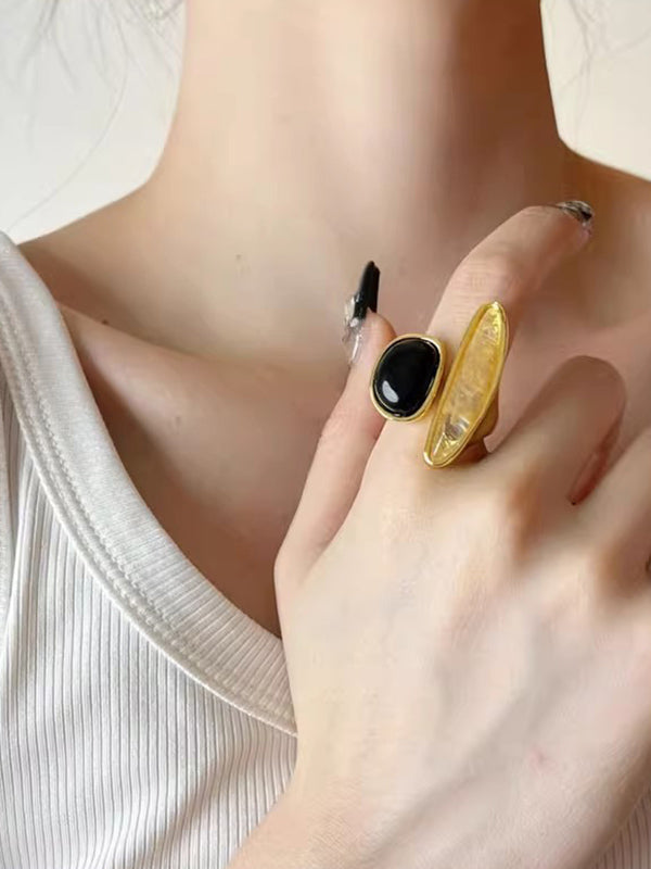 Geometric Shiny Rings Accessories