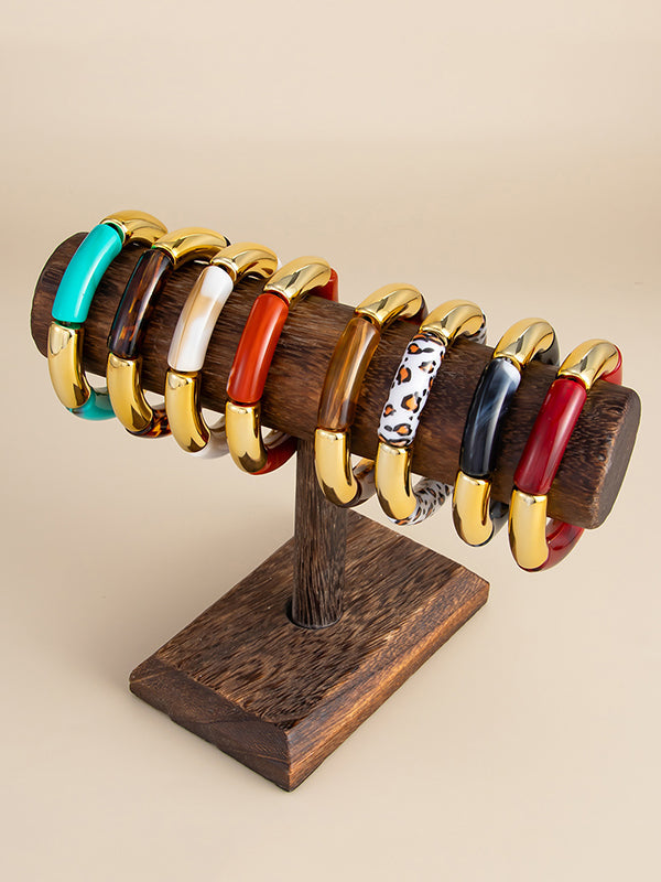Contrast Color Geometric Bracelet Accessories