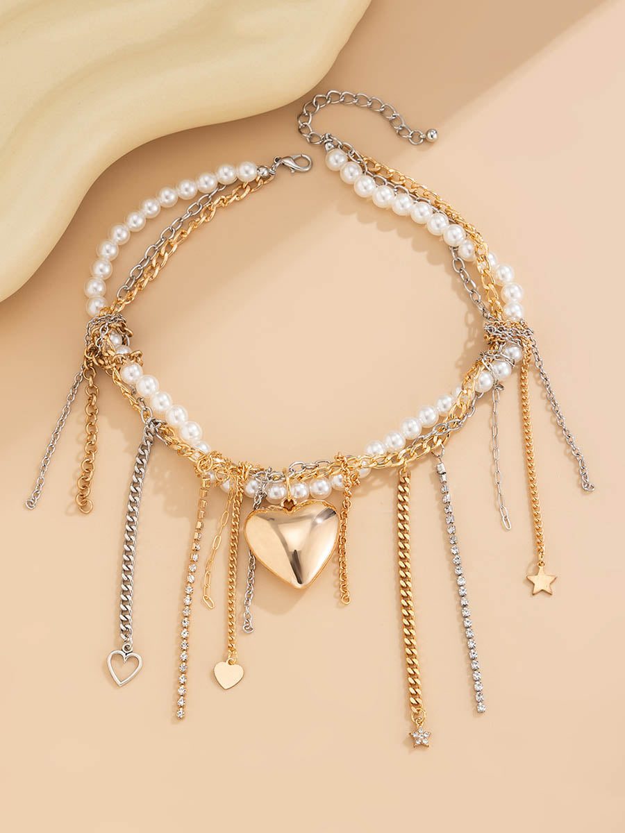 Chains Geometric Tasseled Necklaces Accessories