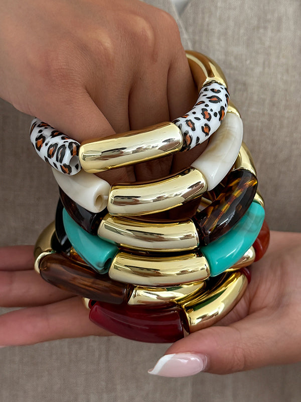 Contrast Color Geometric Bracelet Accessories