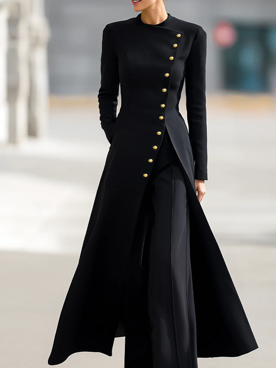 High Waisted Wide Leg Pleated Solid Color Pants Trousers