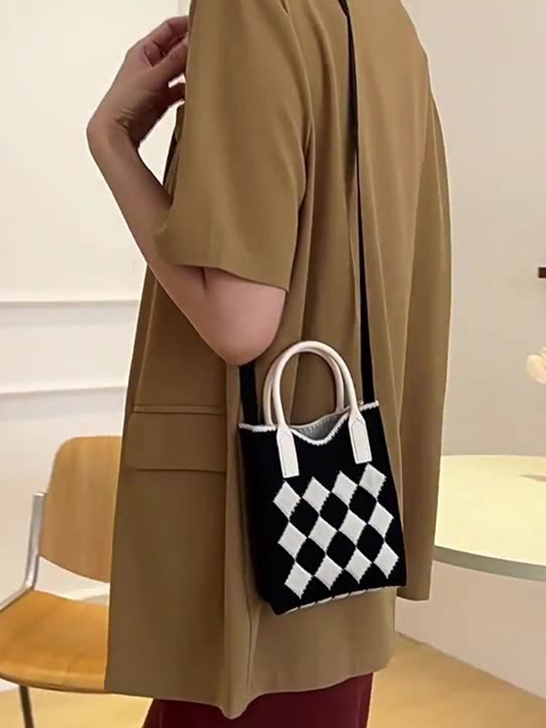 Houndstooth Split-Joint Bags Crossbody Bags Handbags