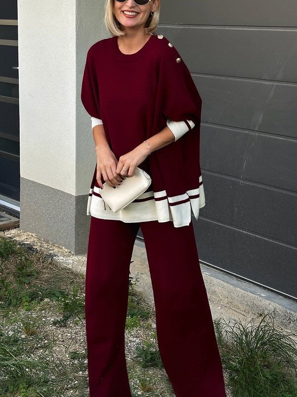 Wide Leg Solid Color Pants Trousers