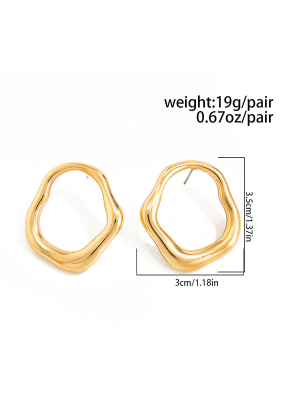 Irregularity Shiny Earrings Accessories