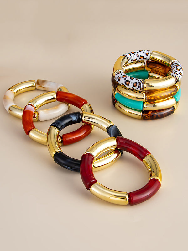 Contrast Color Geometric Bracelet Accessories