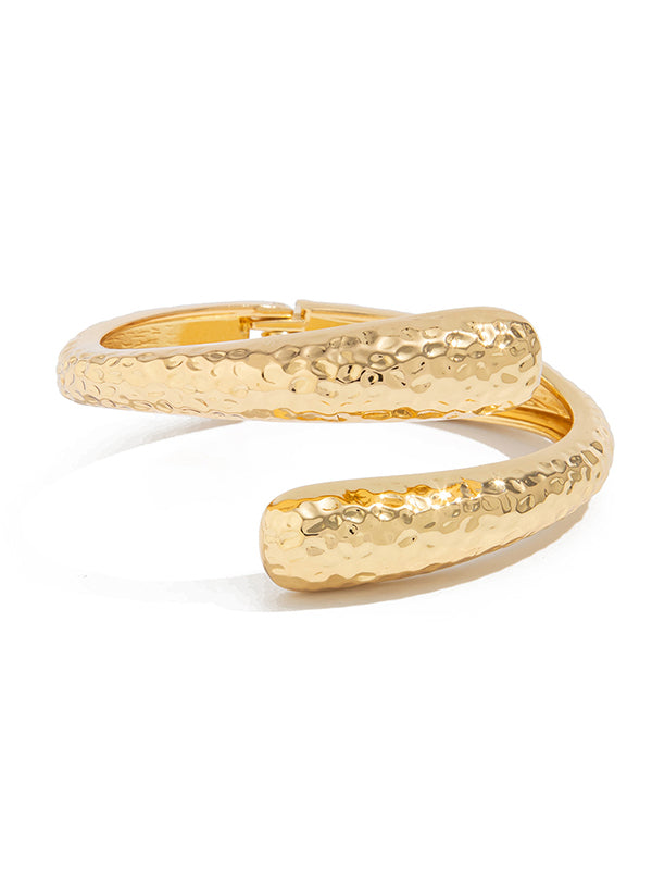 Irregularity Geometric Pleated Shiny Bracelet Accessories