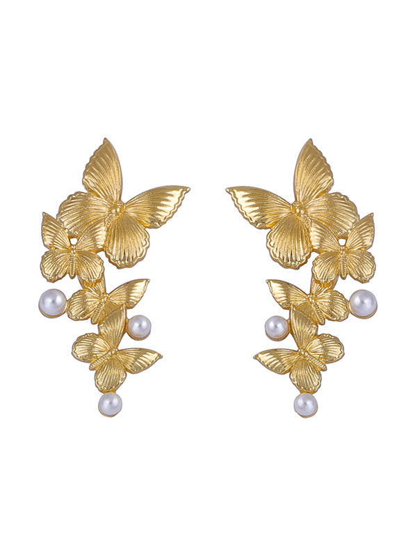 Butterfly Shape Shiny Earrings Accessories
