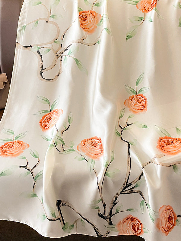 Sun-Protection Floral Printed Shawl&Scarf