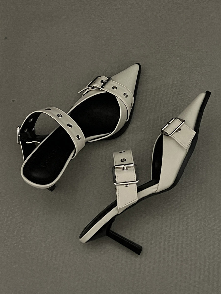Buckle Pointed-Toe Pumps