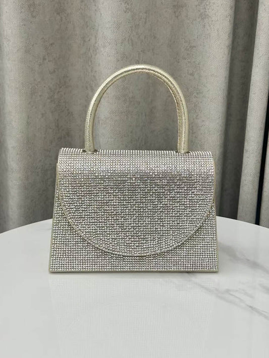 Geometric Rhine Stones Shiny Evening Bags & Clutches