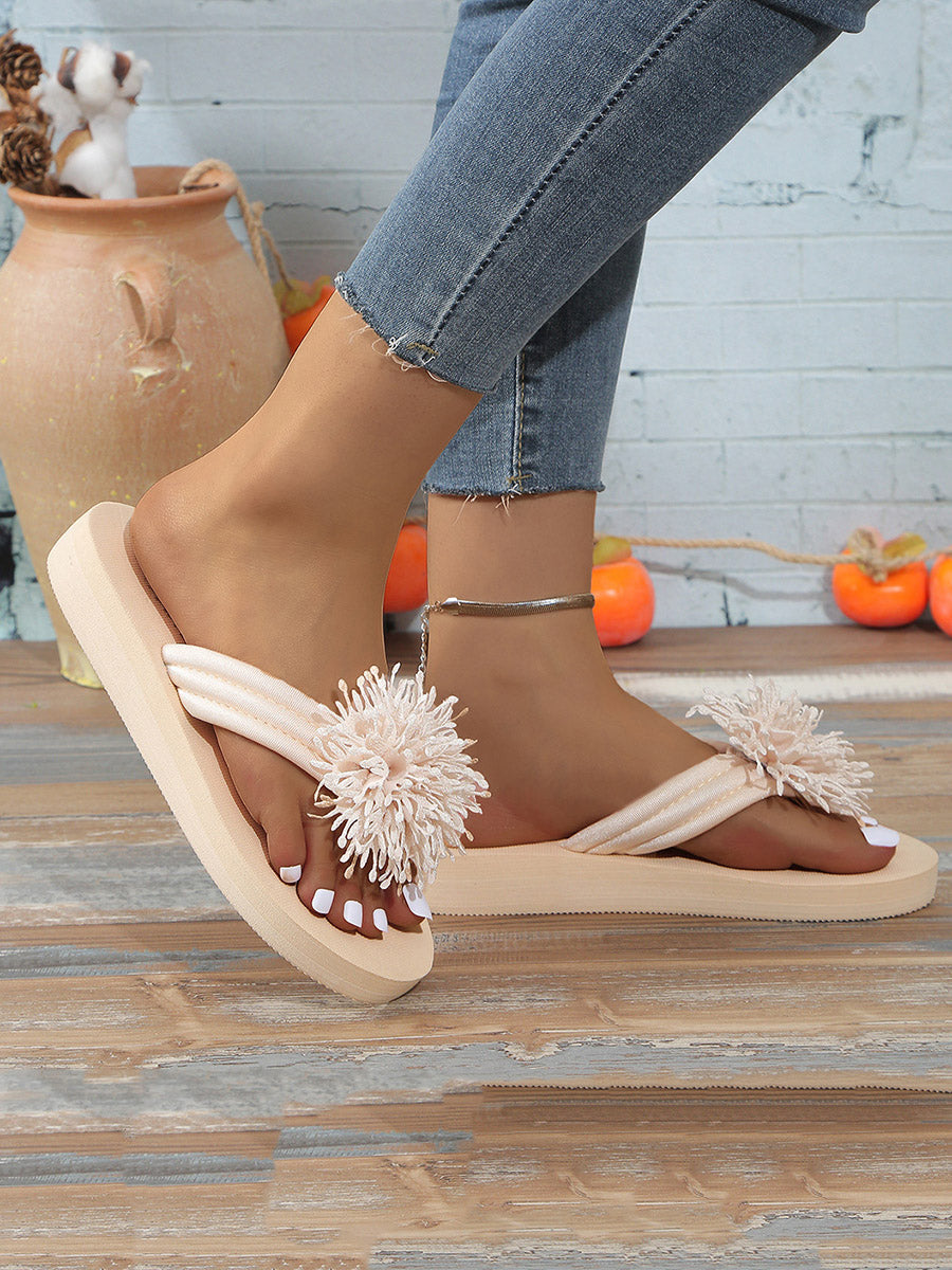 Flower Shape Open Toe Slippers