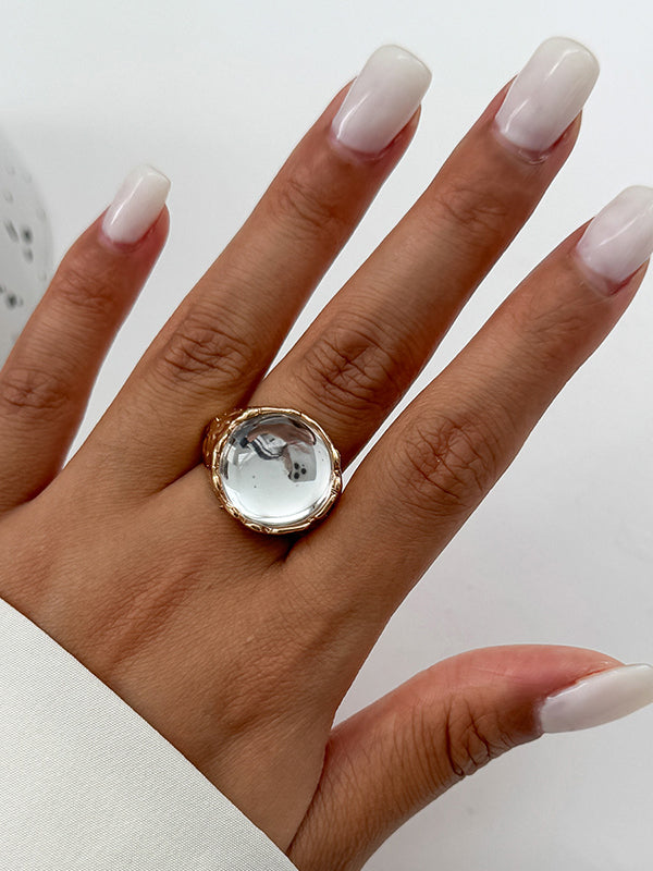 Geometric Rhine Stones Rings Accessories