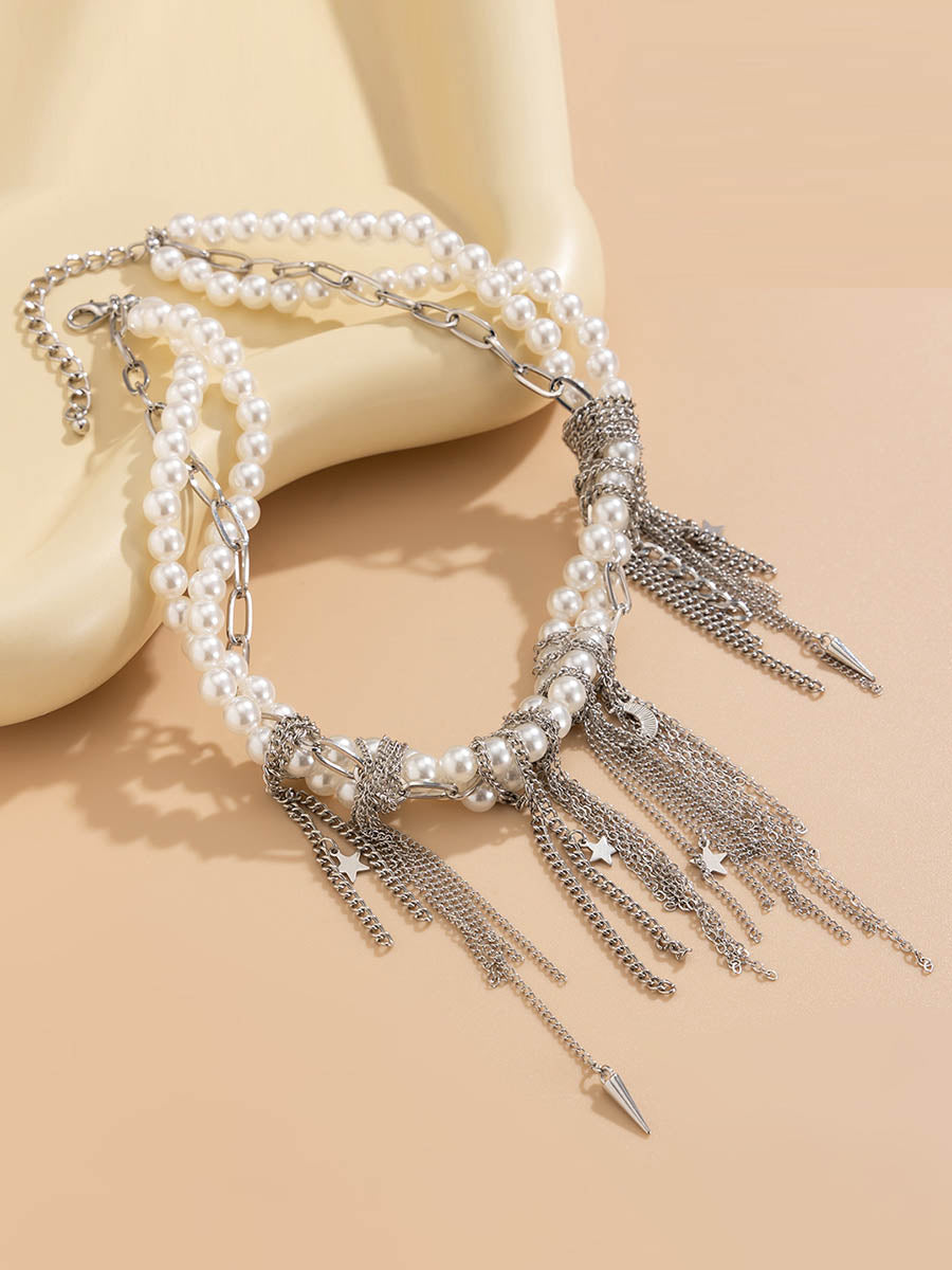 Chains Geometric Tasseled Necklaces Accessories