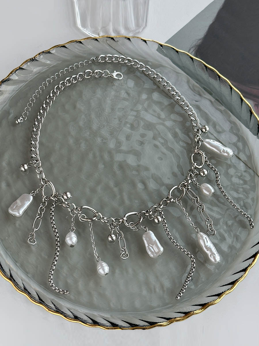 Chains Geometric Tasseled Necklaces Accessories