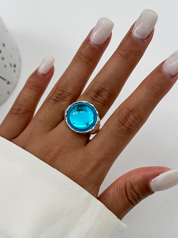 Geometric Rhine Stones Rings Accessories