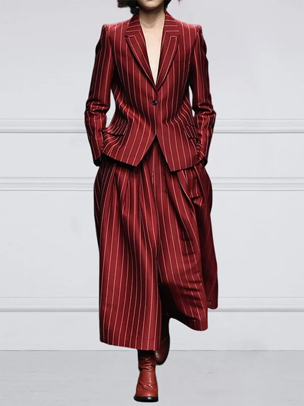 Loose Wide Leg Striped Casual Pants Bottoms Trousers