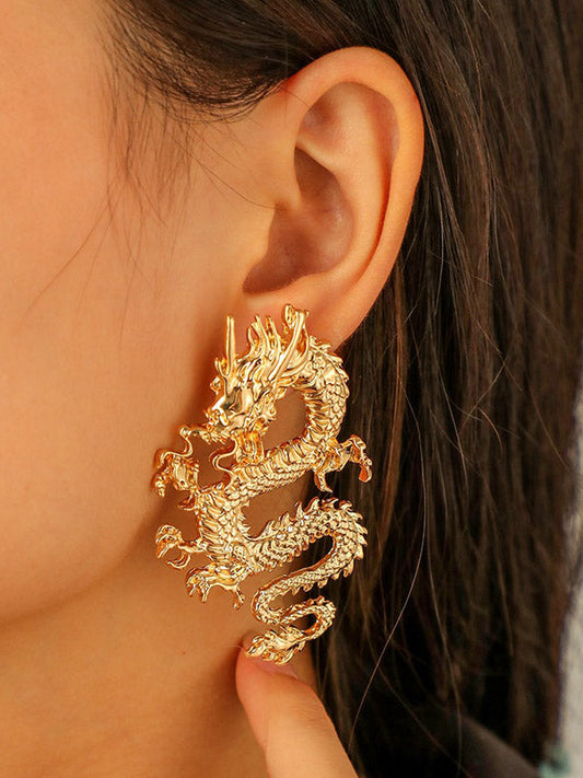 Animal Shape Solid Color Drop Earrings