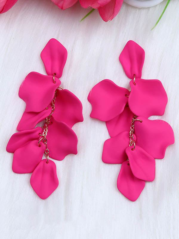 Chains Flower Shape Earrings Accessories