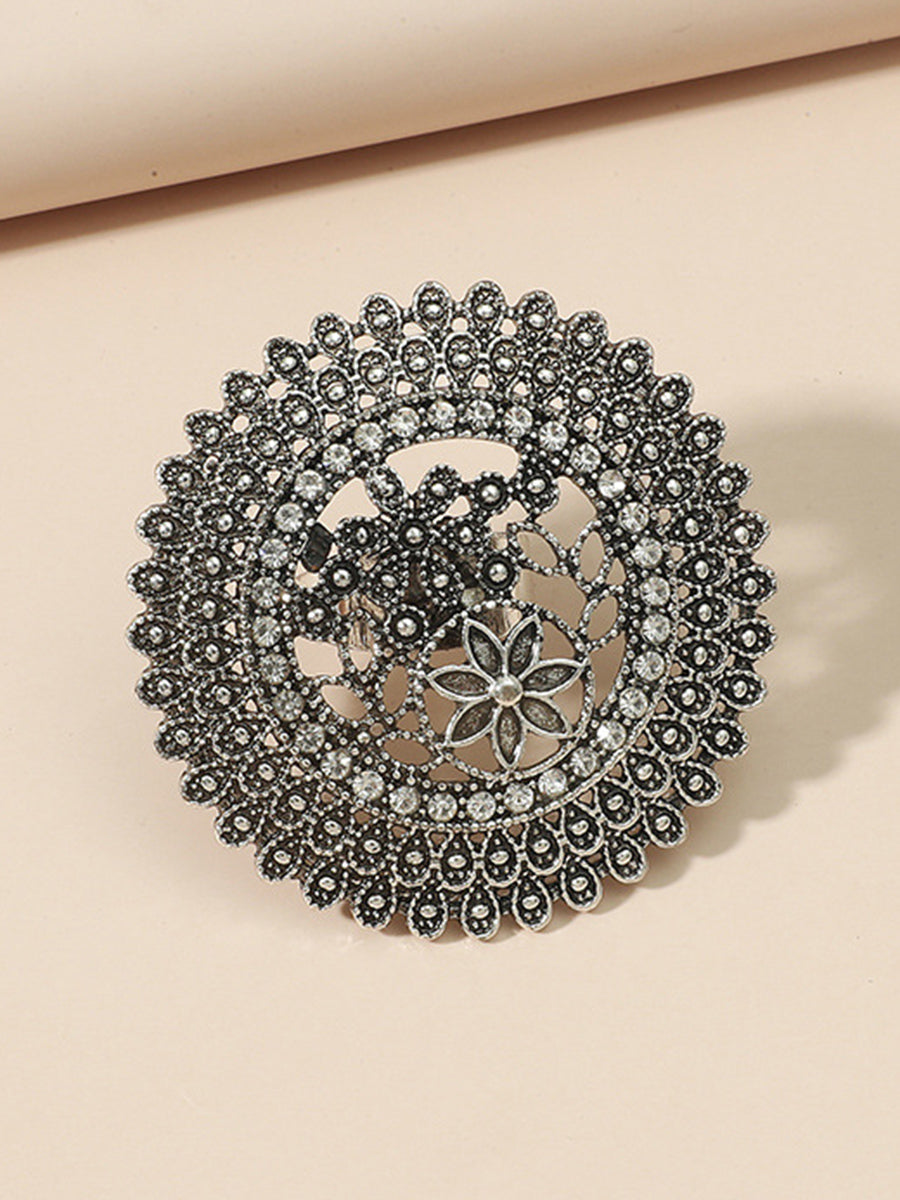 Flower Shape Geometric Hollow Rings Accessories