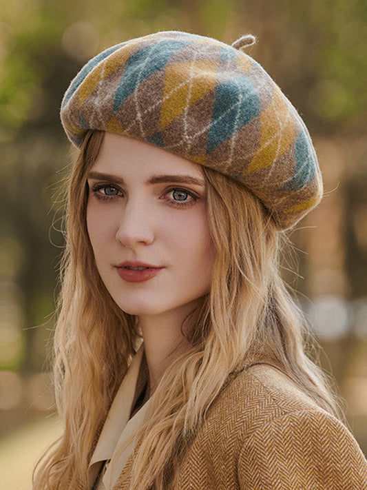 Contrast Color Beret Hat Hats&Caps