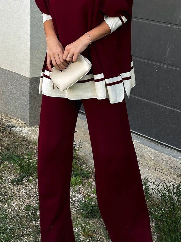 Wide Leg Solid Color Pants Trousers