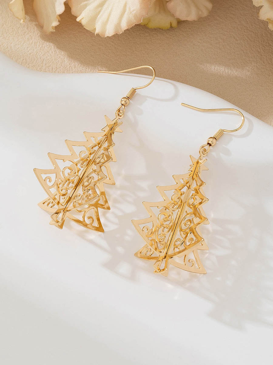 Geometric Tree Shape Earrings Accessories