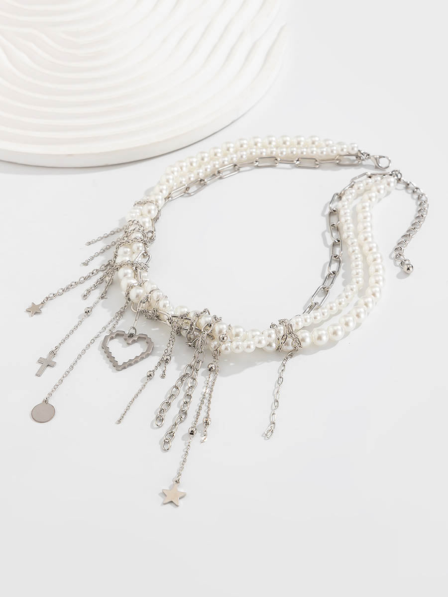 Chains Geometric Tasseled Necklaces Accessories