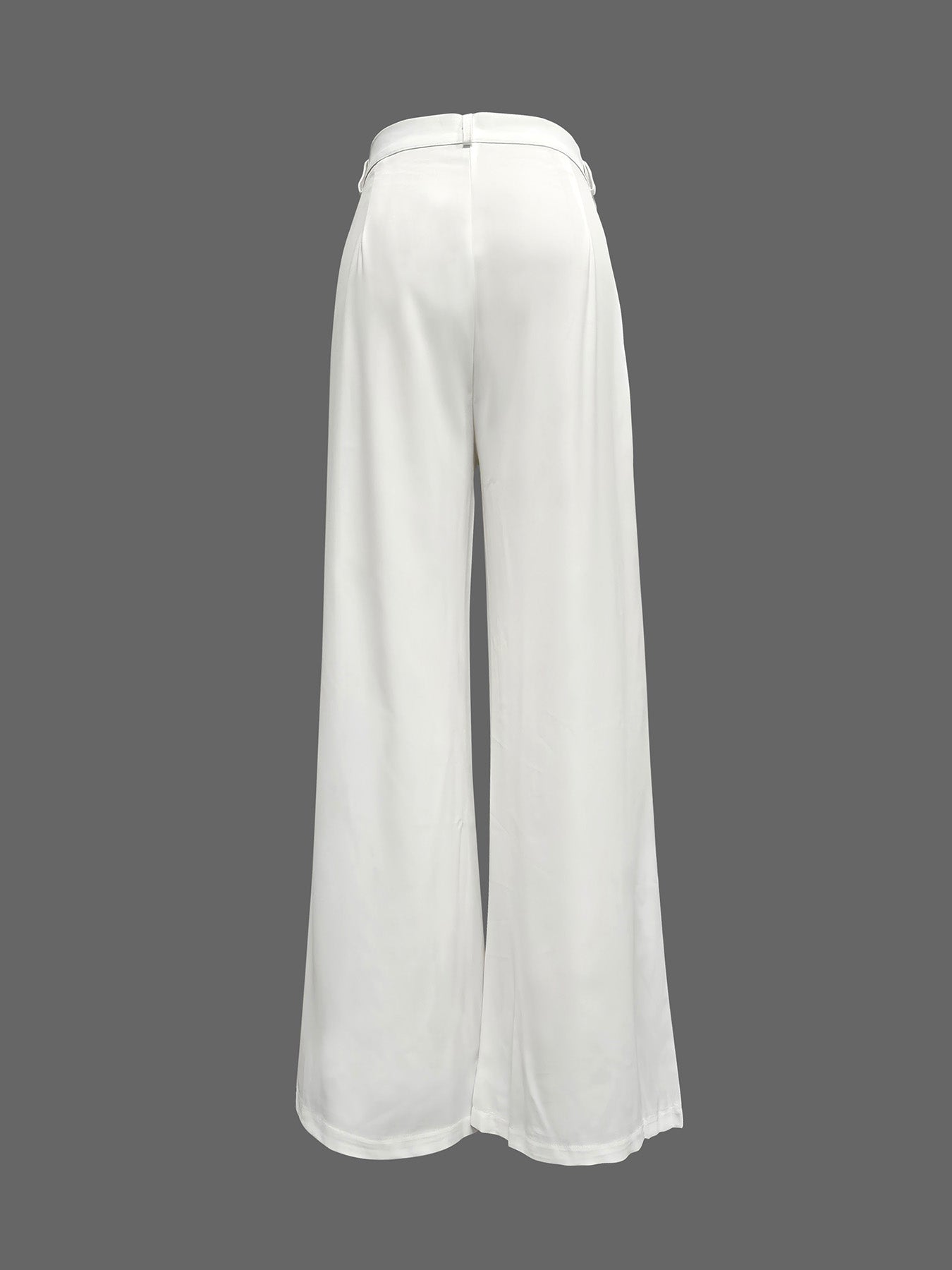 Batwing Sleeves Half Sleeves Solid Color Top + Contrast Color Wide Leg Pants Two Pieces Set
