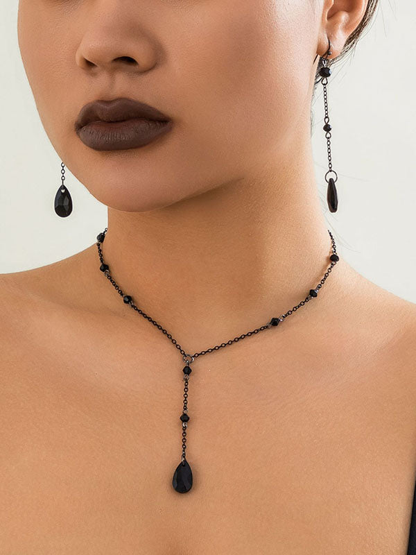 Geometric Tasseled Drop Earrings