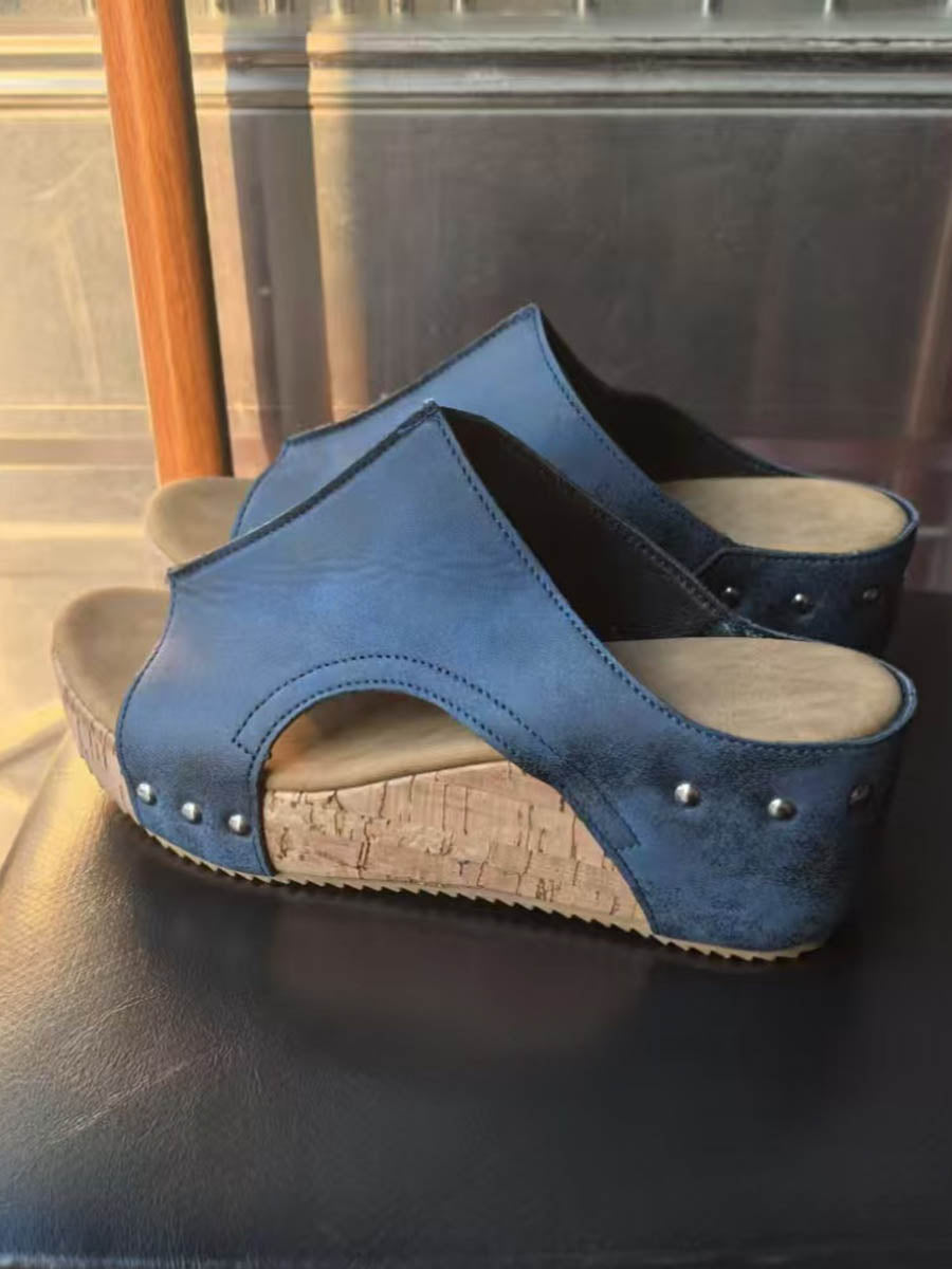 Hollow Peep Toe Slippers