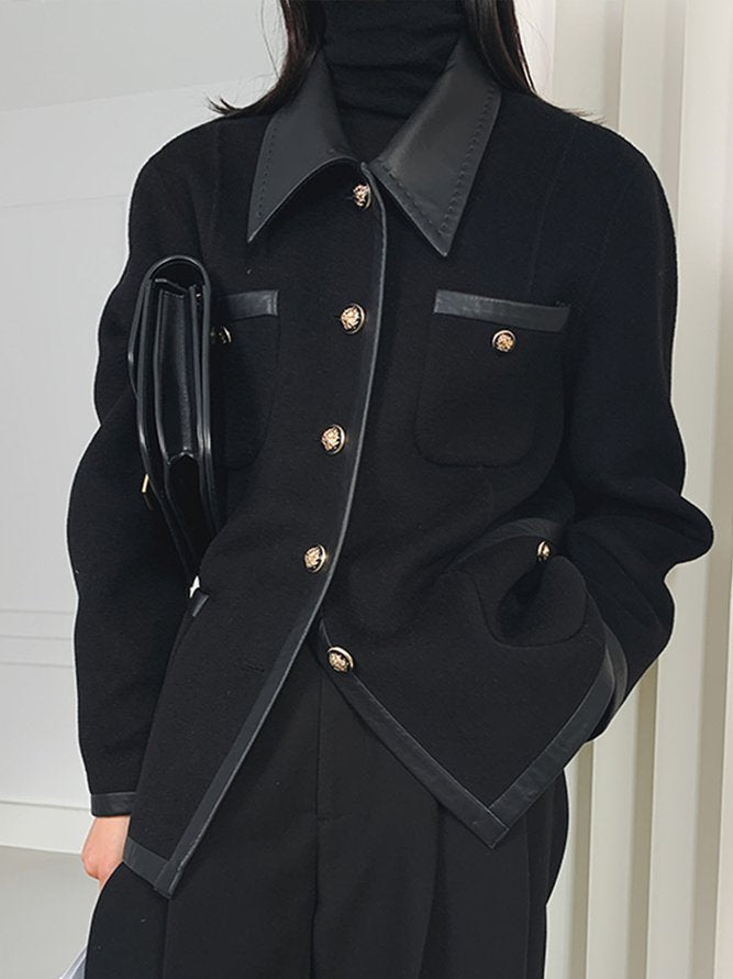 Loose Split-Joint Lapel Collar Jackets