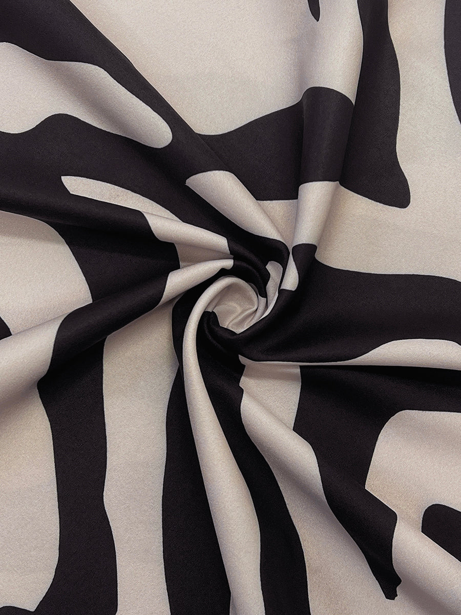 Long Sleeves Wide Leg Split-Joint Tied Waist Zebra Printed Lapel Jumpsuits