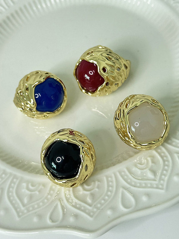 Geometric Shiny Rings Accessories