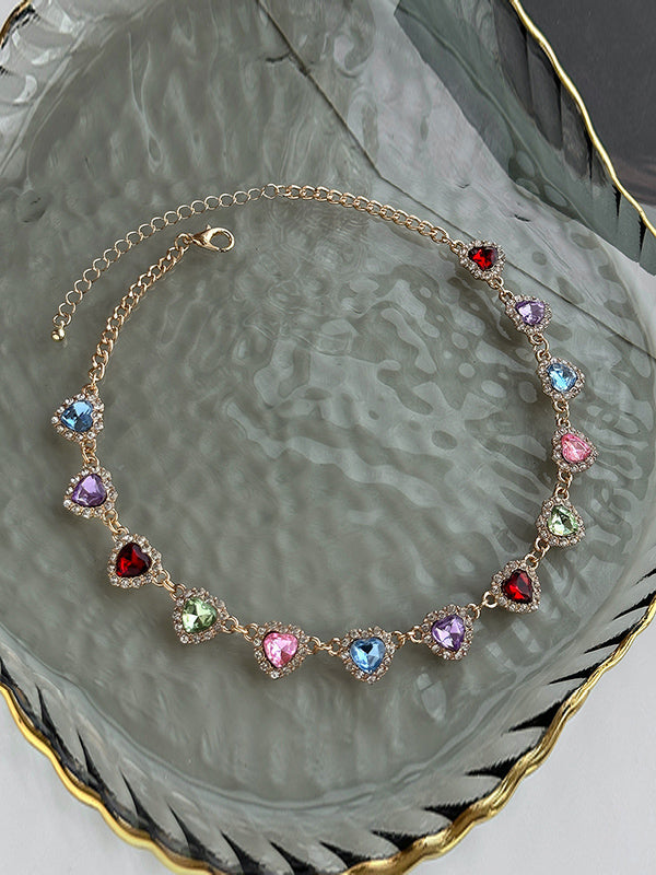 Geometric Heart Shape Necklaces Accessories