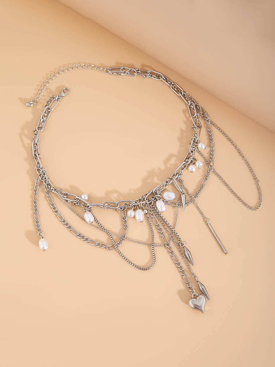 Chains Geometric Tasseled Necklaces Accessories