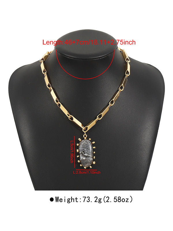 Normcore Chains Geometric Necklaces Accessories