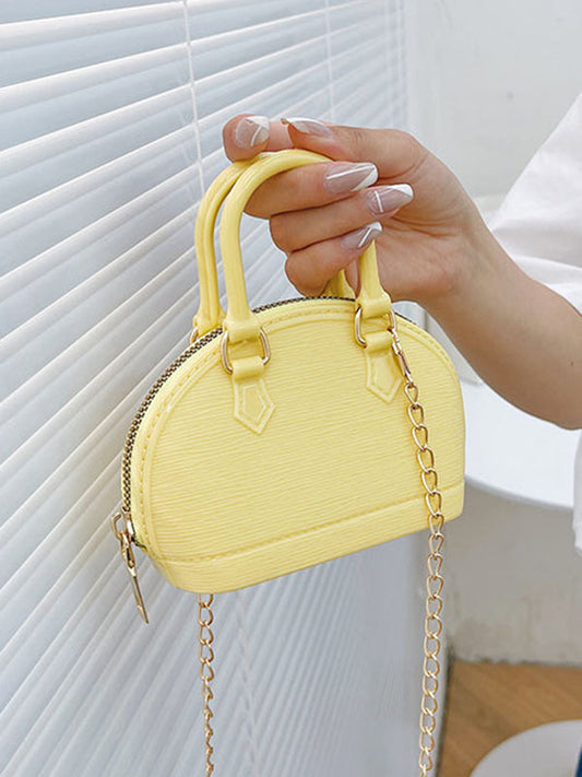 Chains Geometric Zipper Crossbody Bags Satchels