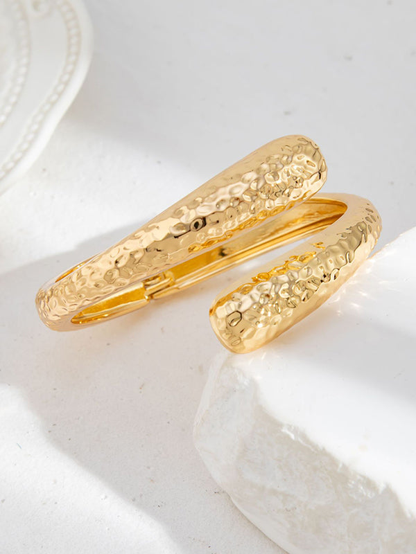 Irregularity Geometric Pleated Shiny Bracelet Accessories