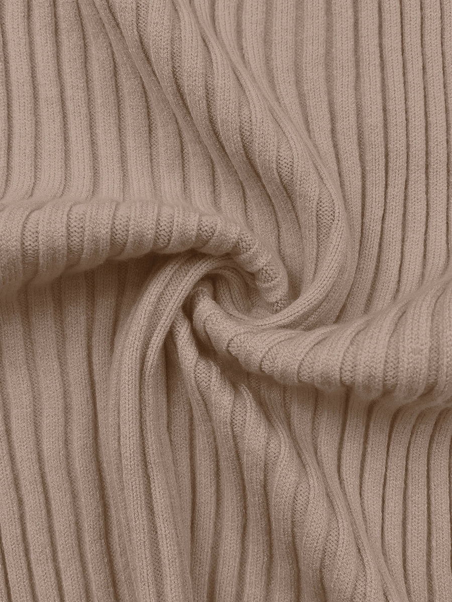 Loose Asymmetric Solid Color Split-Joint High Neck Sweater Tops