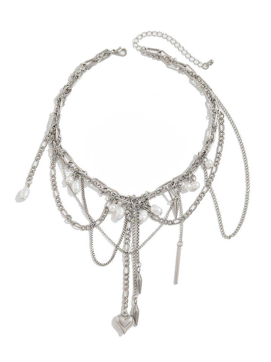 Chains Geometric Tasseled Necklaces Accessories