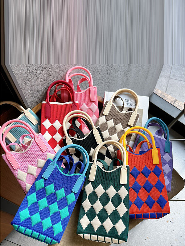 Houndstooth Split-Joint Bags Crossbody Bags Handbags