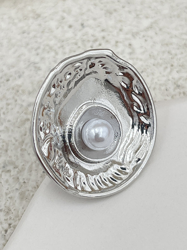 Geometric Pleated Shiny Rings Accessories
