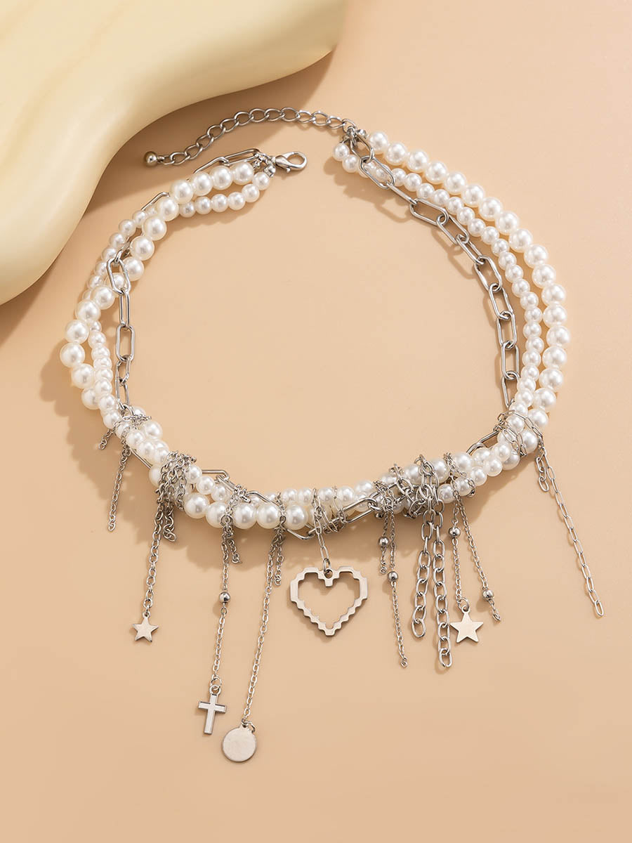 Chains Geometric Tasseled Necklaces Accessories