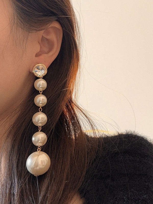 Beaded Geometric Shiny Earrings Accessories